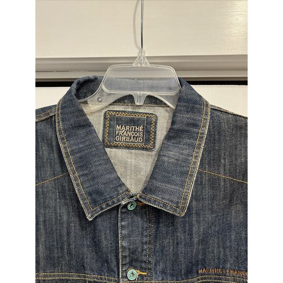 VTG Marithe Francois Girbaud MFG Denim Trucker Jacket Y2K Men’s Sz XL ~ BACK HIT - Picture 2 of 13